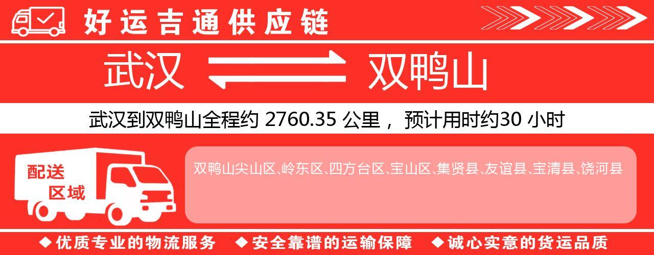 武汉到双鸭山物流专线-武汉至双鸭山货运公司