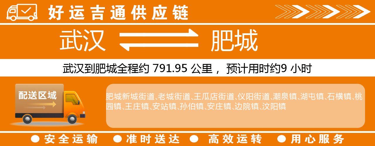 武汉到肥城物流专线-武汉至肥城货运公司