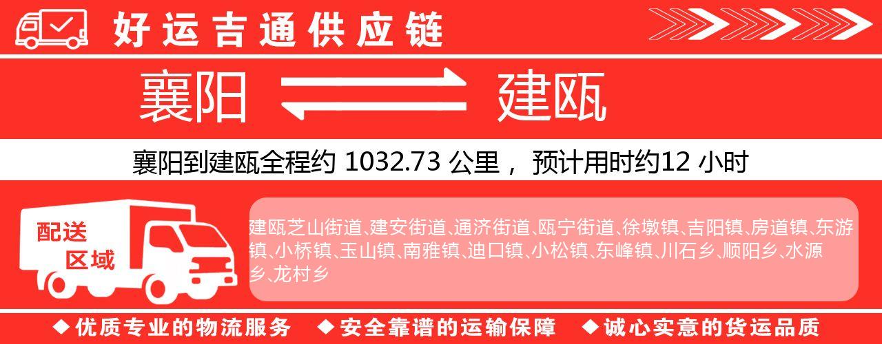 襄阳到建瓯物流专线-襄阳至建瓯货运公司