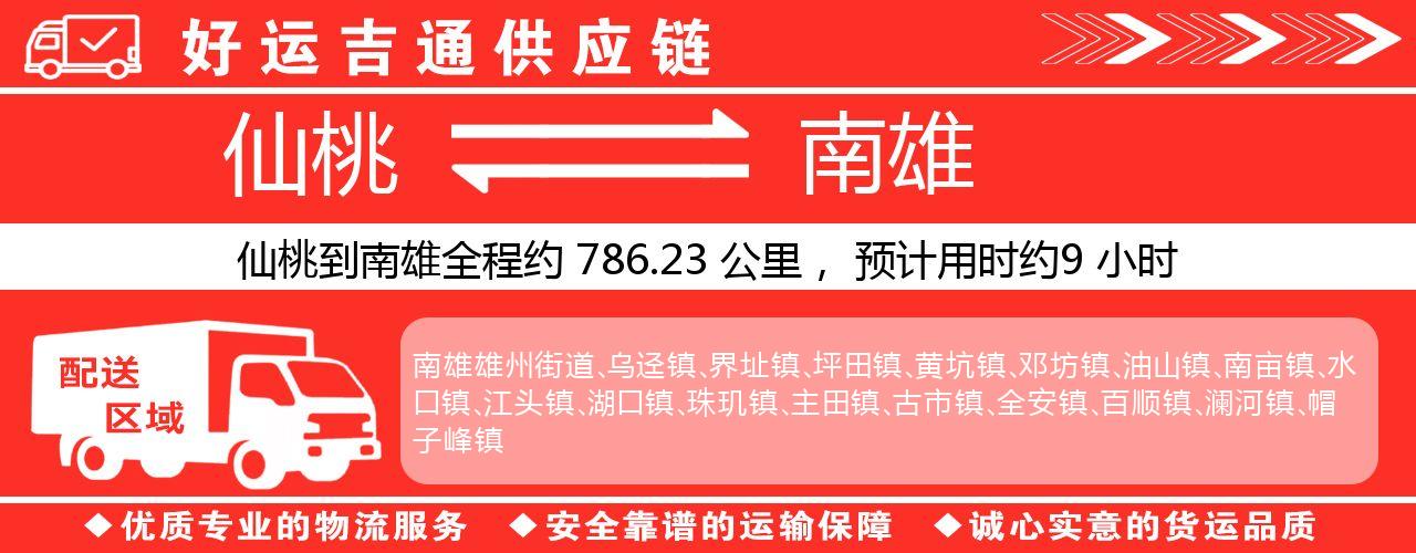 仙桃到南雄物流专线-仙桃至南雄货运公司