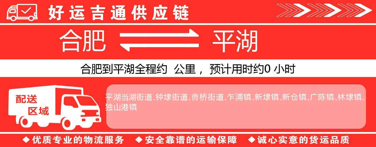 合肥到平湖物流专线-合肥至平湖货运公司