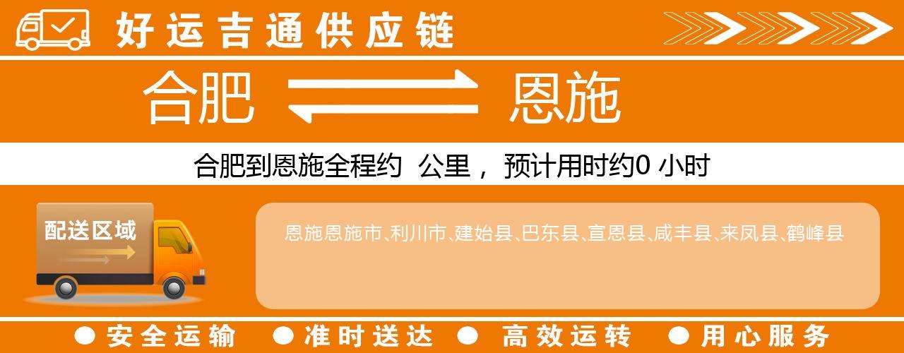 合肥到恩施物流专线-合肥至恩施货运公司