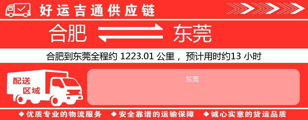 合肥到东莞物流专线-合肥至东莞货运公司