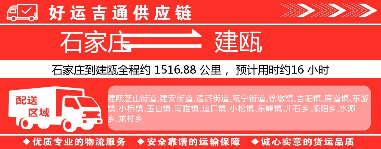 石家庄到建瓯物流专线-石家庄至建瓯货运公司