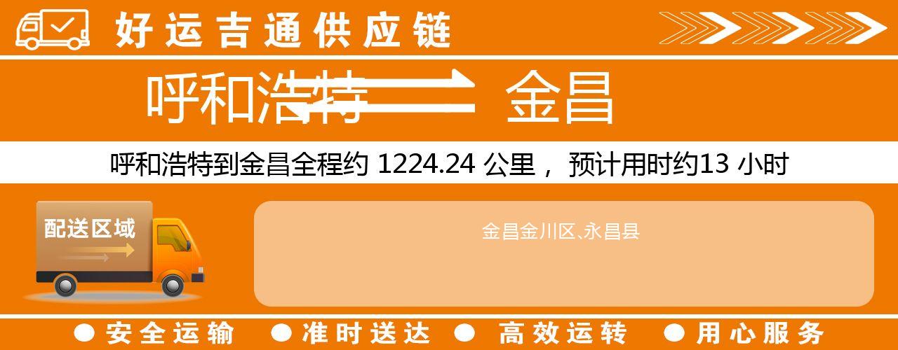 呼和浩特到金昌物流专线-呼和浩特至金昌货运公司