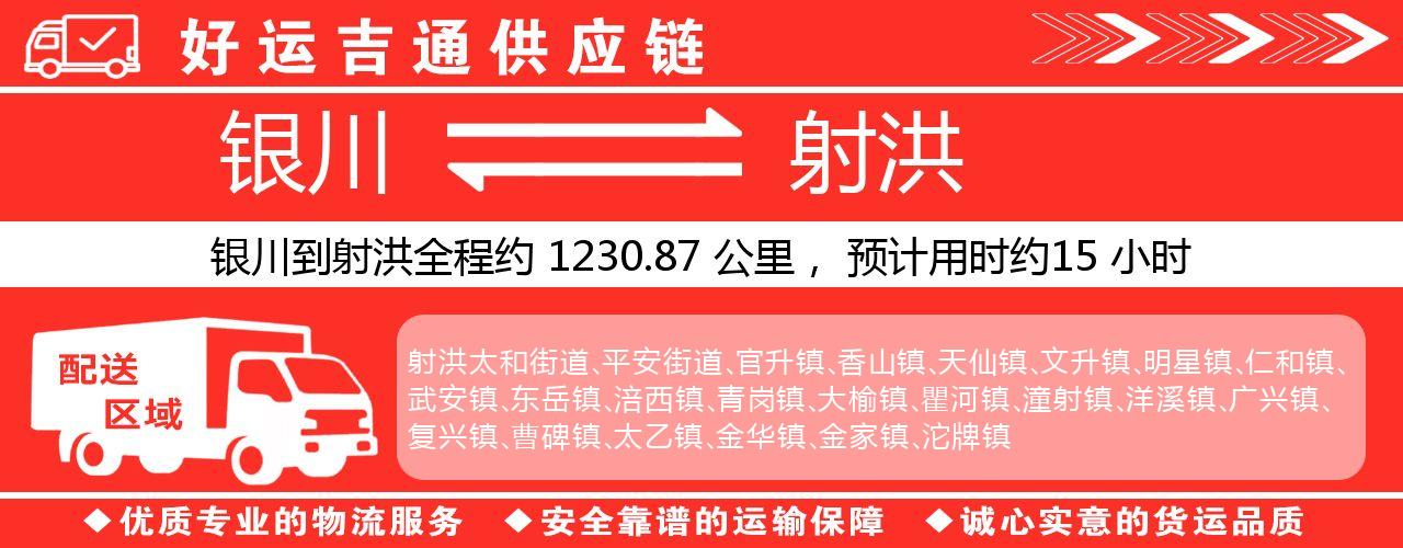 银川到射洪物流专线-银川至射洪货运公司